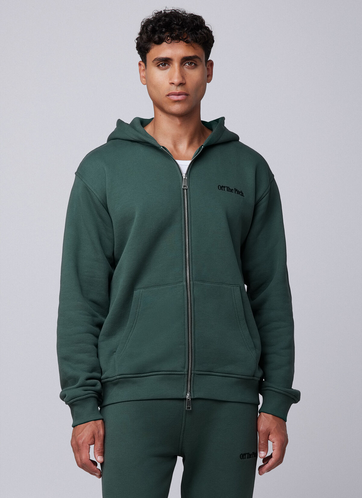 Wardrobe Essentials Full Zip, Forest Green, hi-res