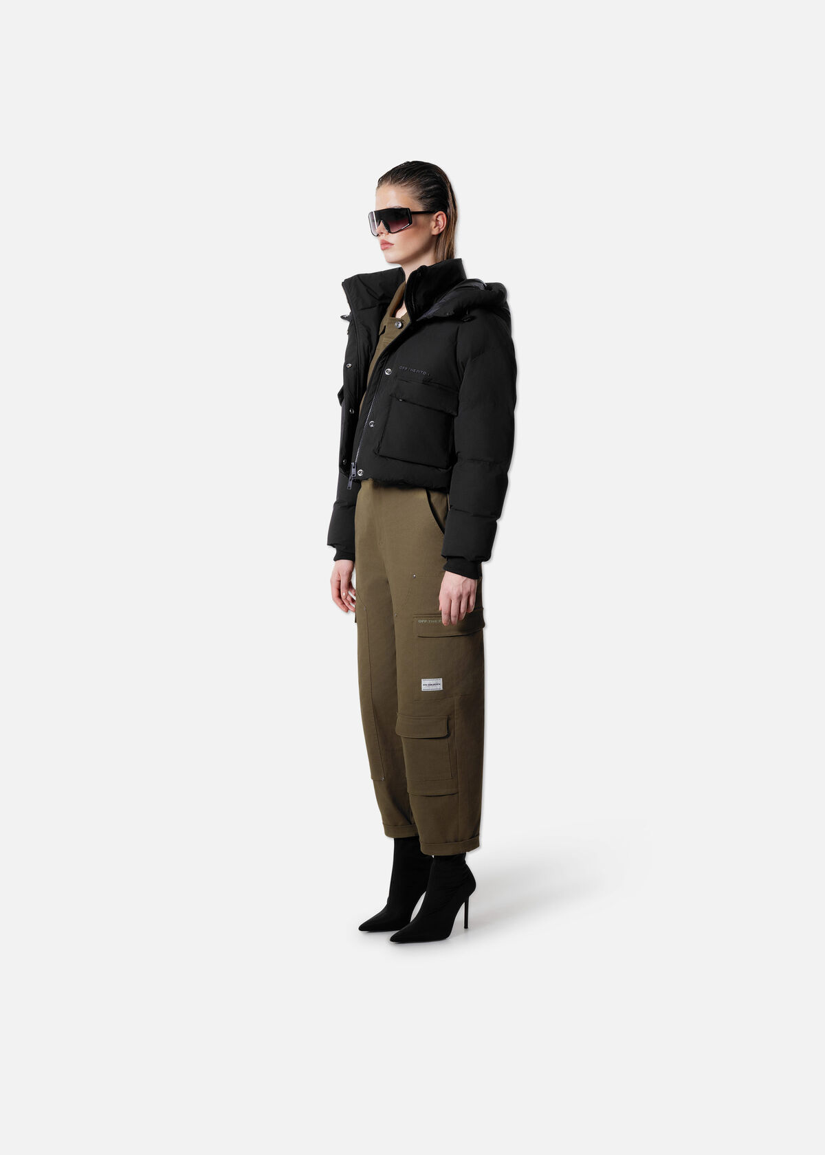 Cropped WMNS Puffer, Black, hi-res