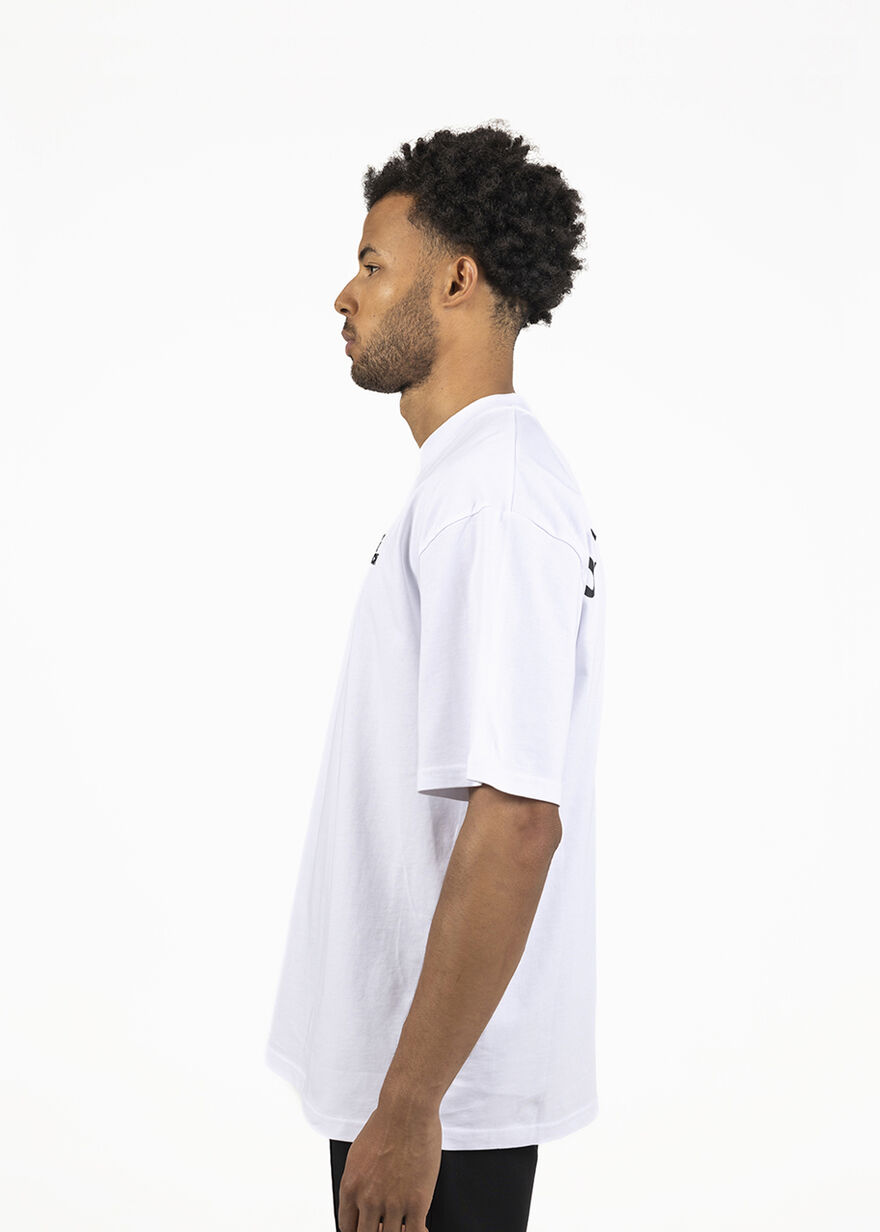 Loose Fit Pitch Tee - 100% Cotton, White, hi-res