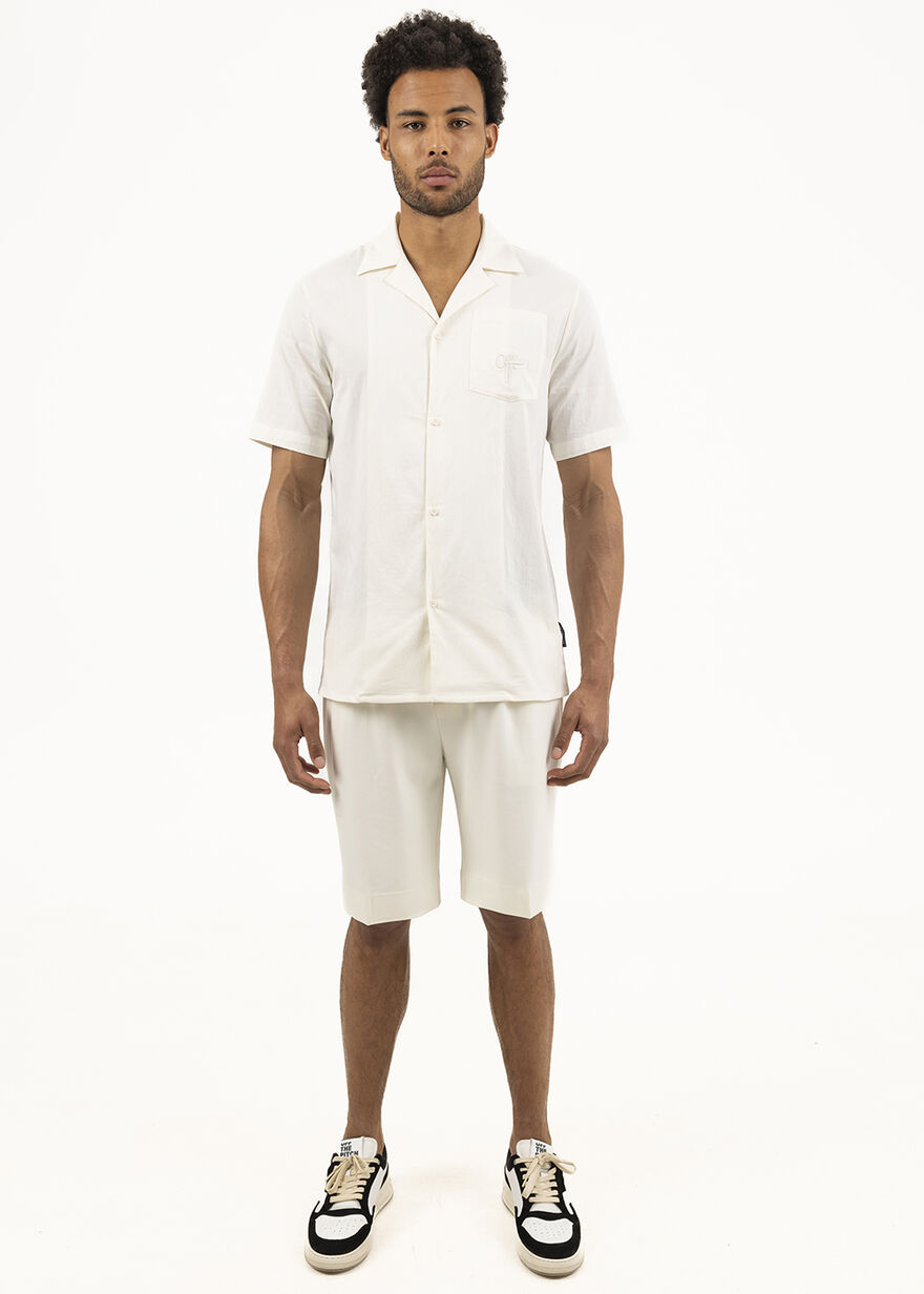 Rooftop Summer Shirt - 97% Polyester / 3% Elastane, Off white, hi-res