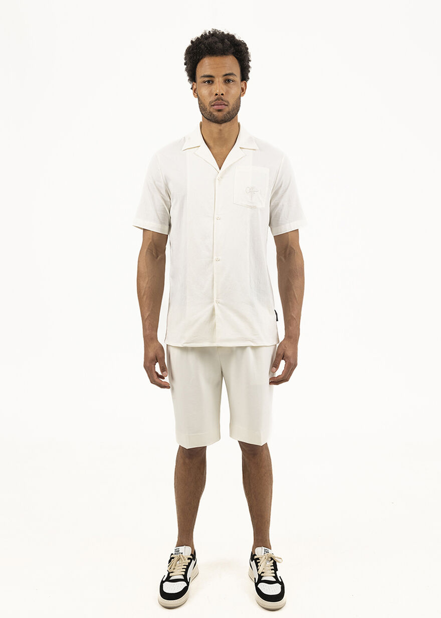 Rooftop Summer Shirt - 97% Polyester / 3% Elastane, Off white, hi-res