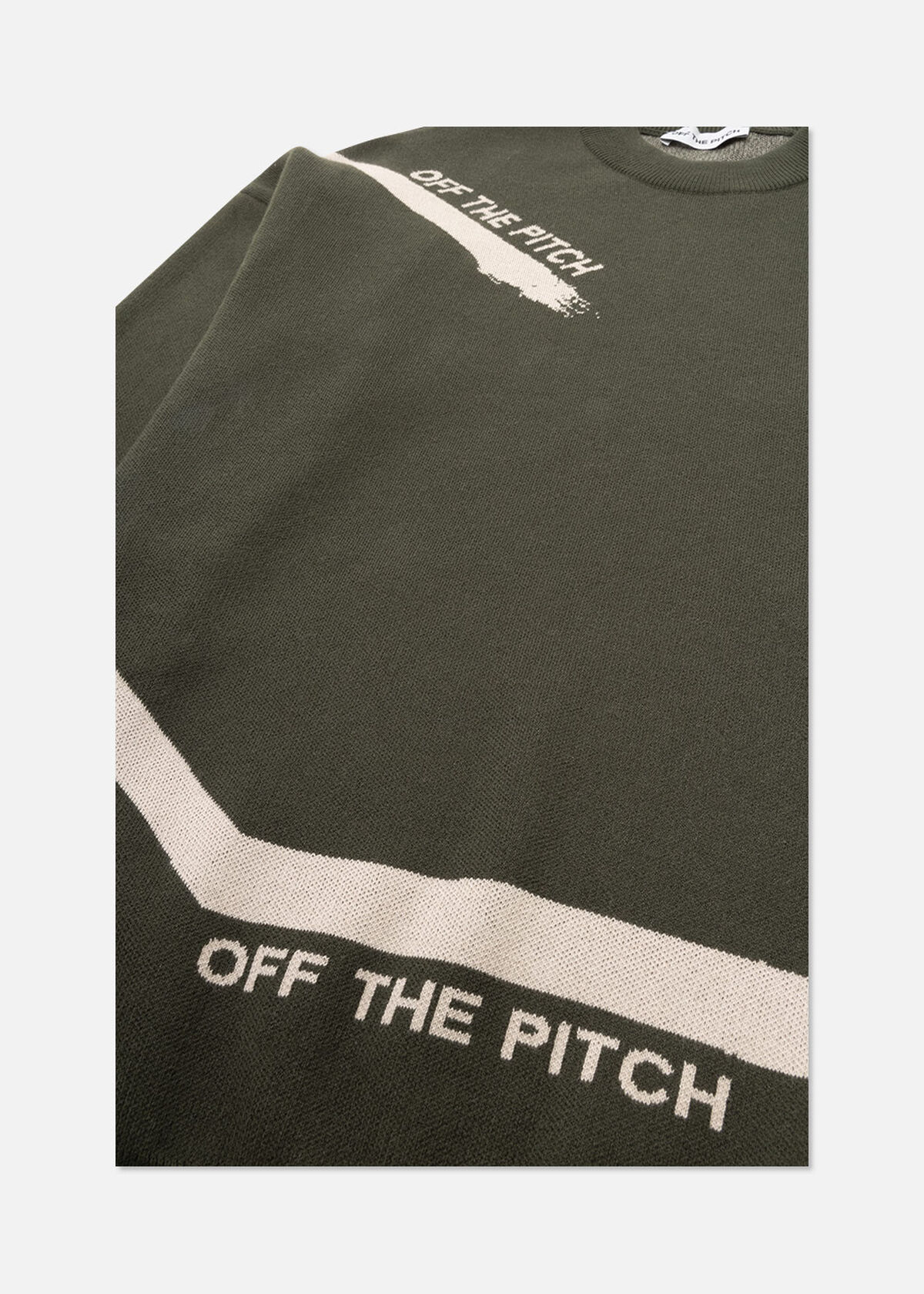 Direction Jacquard Knit jumper, Forest Green, hi-res
