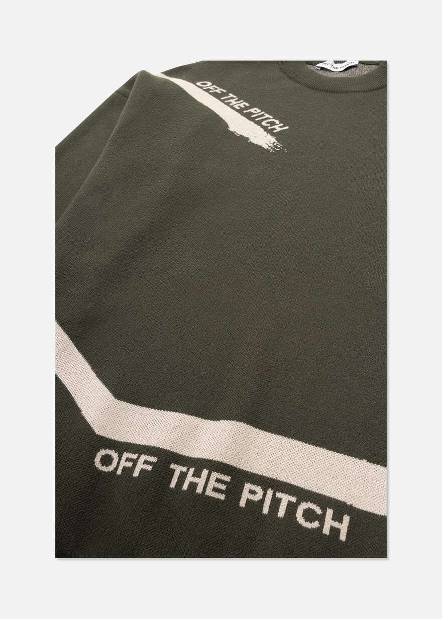 Direction Jacquard Knit jumper, Forest Green, hi-res