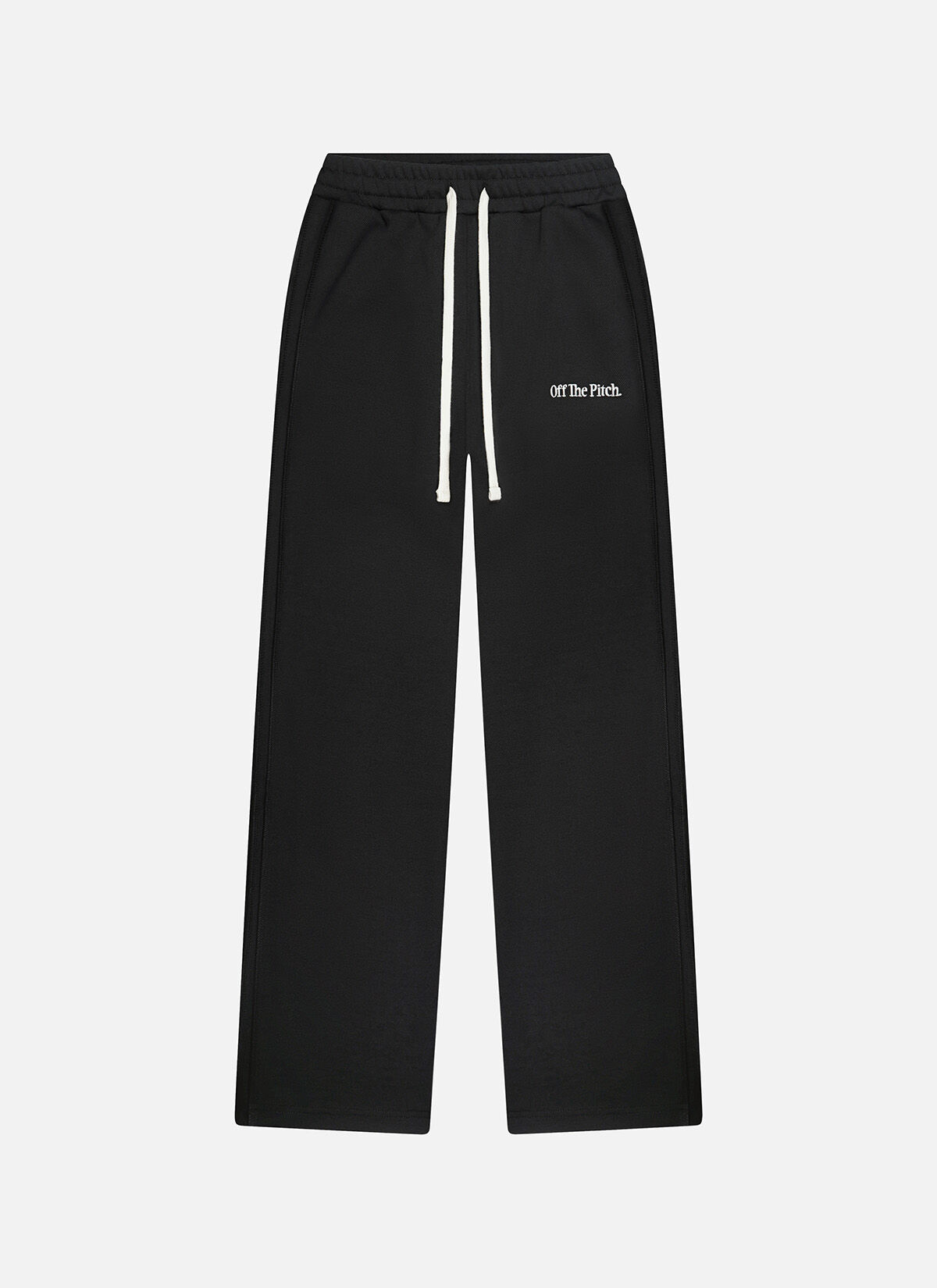 Raw Edge Panel Pants, Black, hi-res