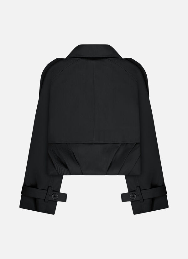 Pleated Trench Jacket