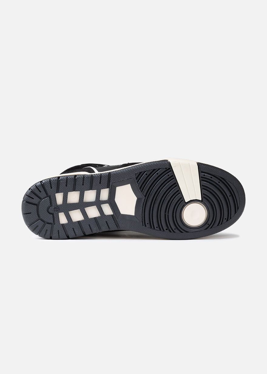 Basketta Hi - Leather/Tumbled Leather, Black/White, hi-res