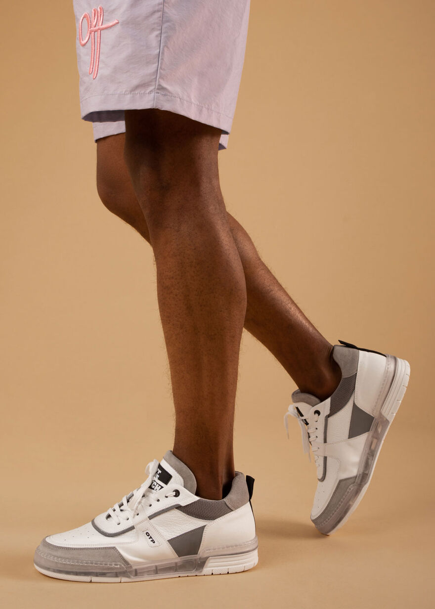 Baskette - Black - Leather, White, hi-res