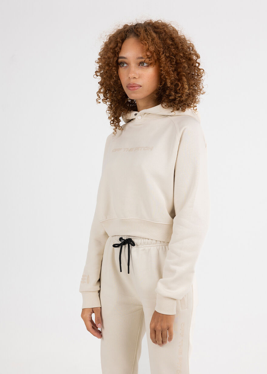 Comfort Cropped Hood Women - 100% Cotton, Crème, hi-res