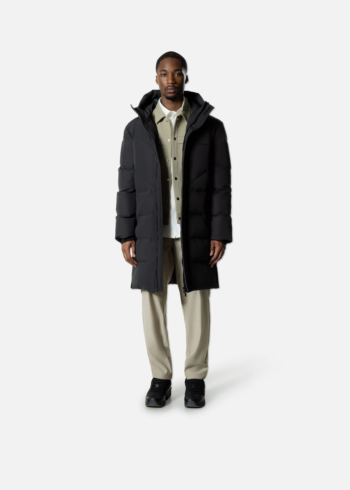 Ripstop Longline Puffer, Black, hi-res