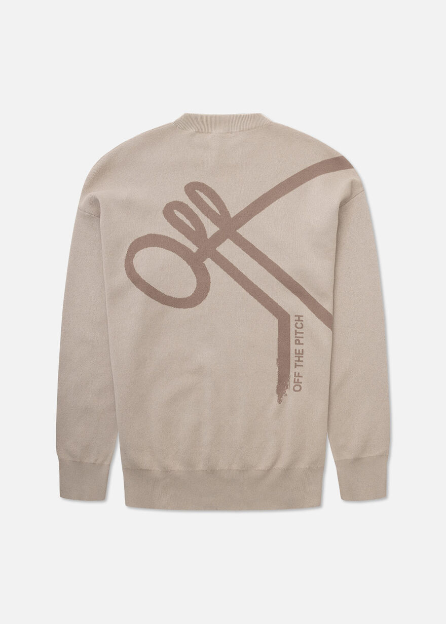 Direction Jacquard Knit jumper, Sand, hi-res
