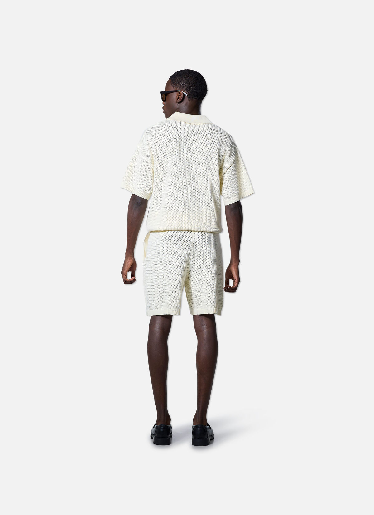 Crochet Boulevard Polo, Off white, hi-res