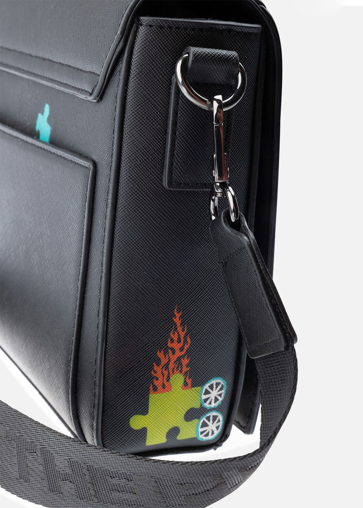 Cyber Custom Messengerbag, Black/Blue, hi-res