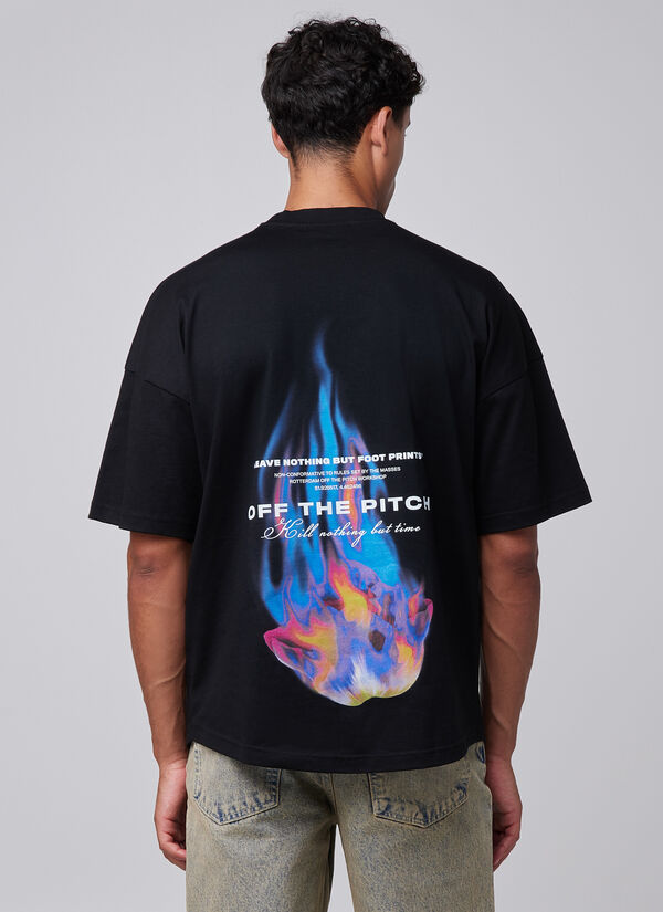 Burning Flower Oversized Tee
