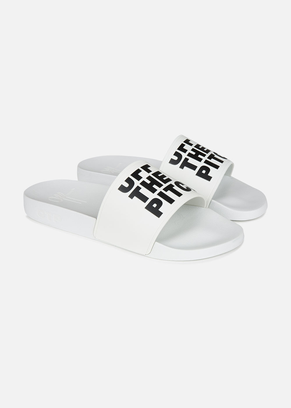 Off white logo outlet pool slides