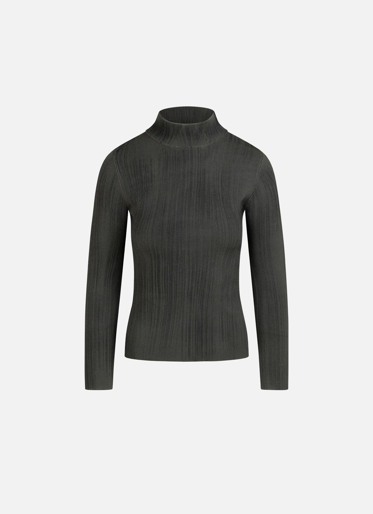 Knitted Turtleneck Mud Top, Dark green, hi-res