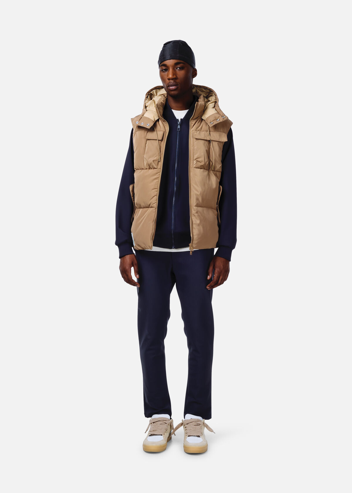 Padded Bodywarmer, Cream/Bronze, hi-res