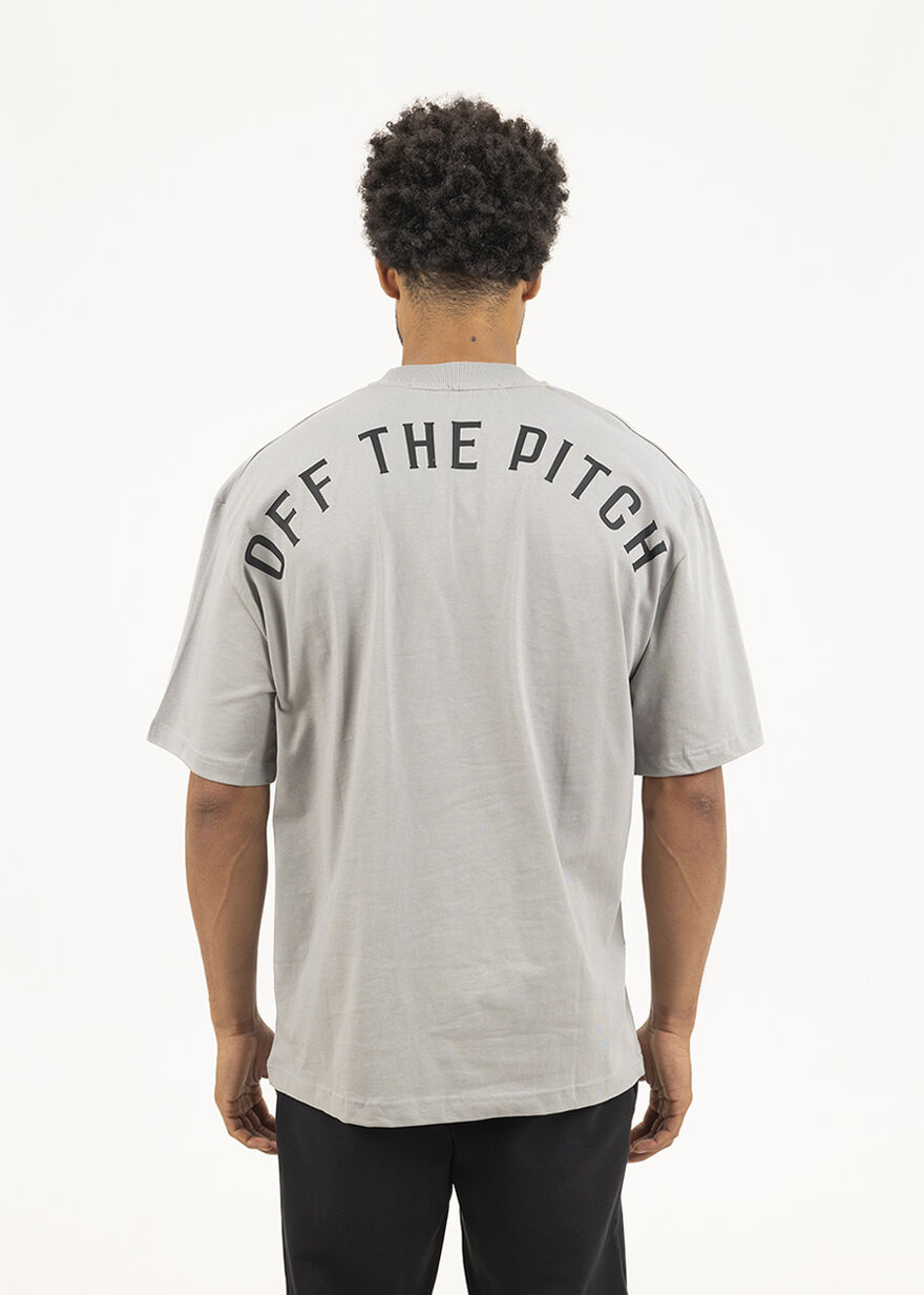 Loose Fit Pitch Tee - 100% Cotton, Grey, hi-res