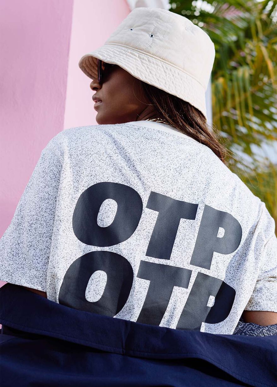 Oslo Regular Tee Digital, Crème, hi-res