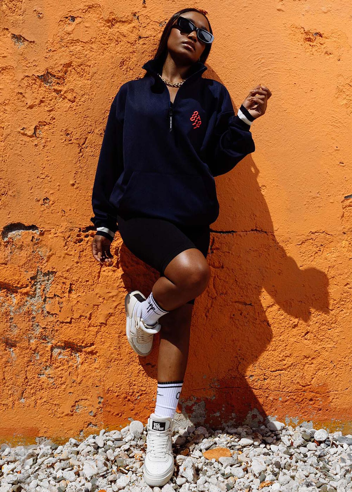 Berlin Half-zip Sweater, Navy, hi-res
