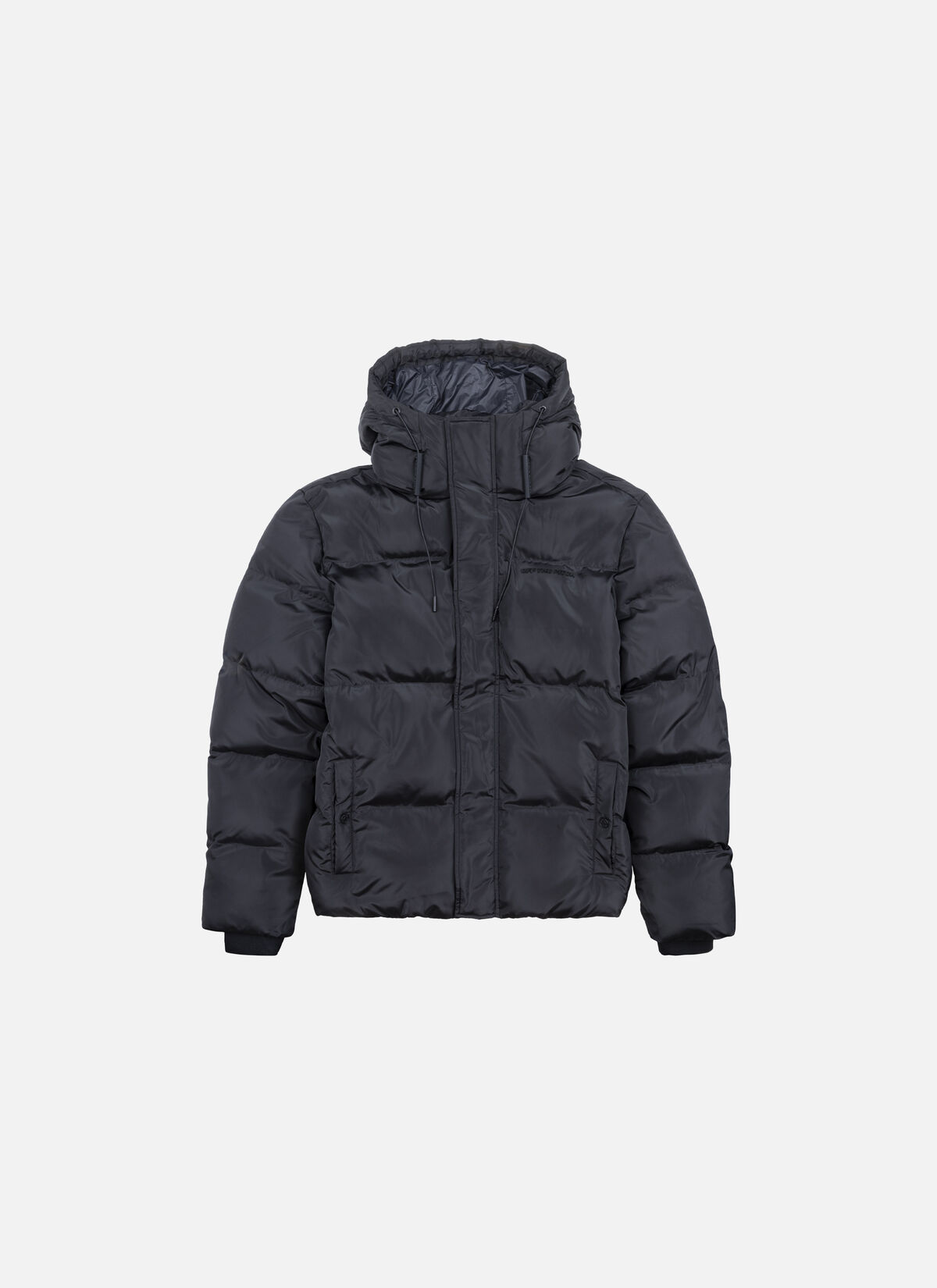 Hooded Short Jacket, Black, hi-res