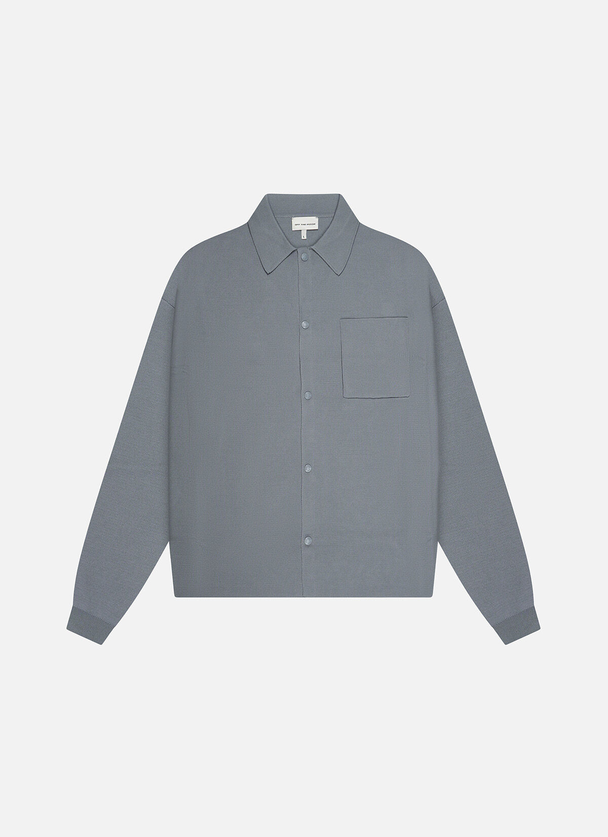 Flat Knit Tailored Overshirt, Dark grey, hi-res