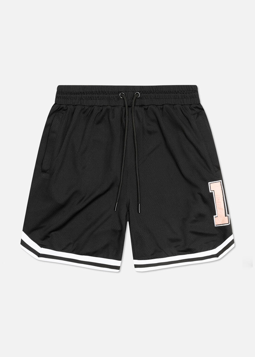 Tropea Basketball Shorts - 95% Polyester / 5% Elas, Black, hi-res