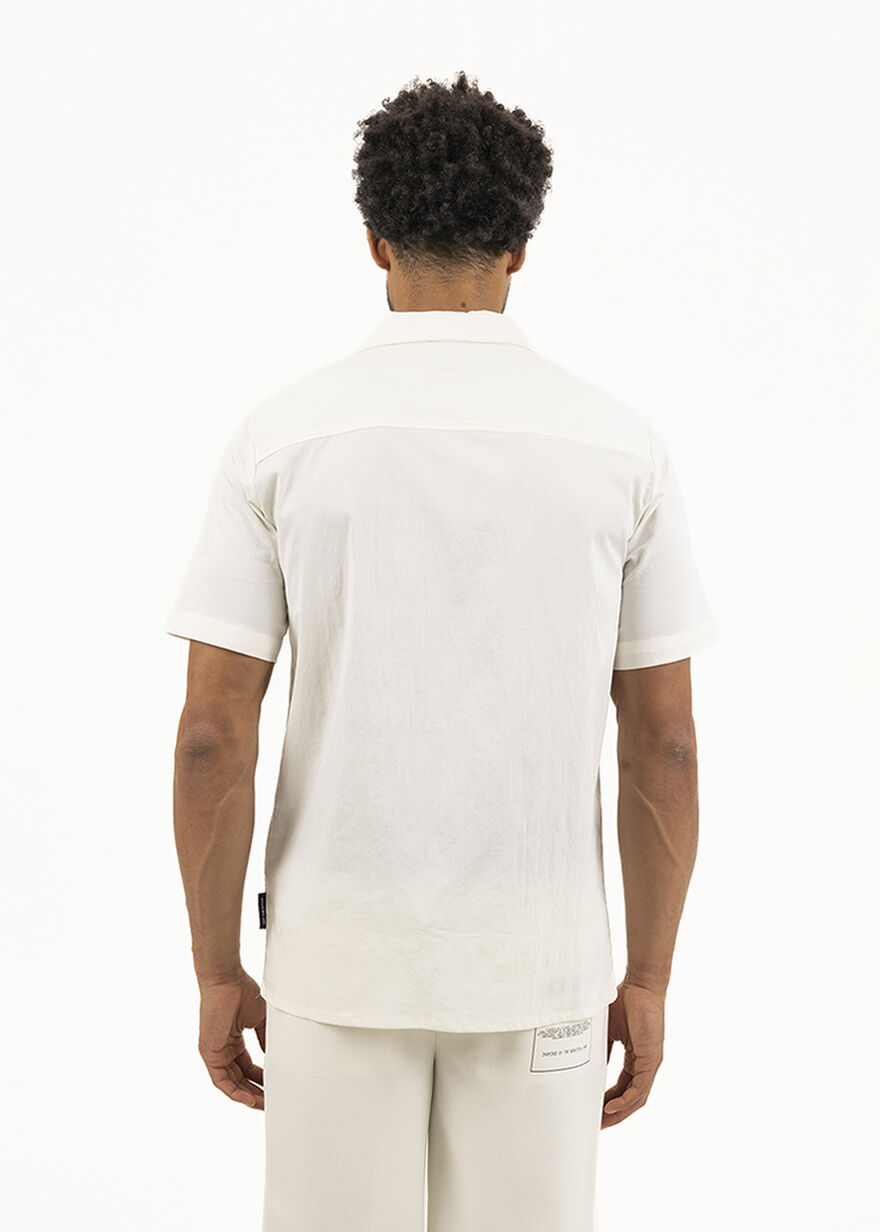 Rooftop Summer Shirt - 97% Polyester / 3% Elastane, Off white, hi-res
