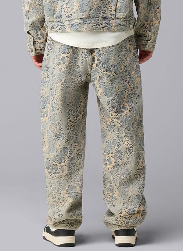 Jacquard denim Jeans