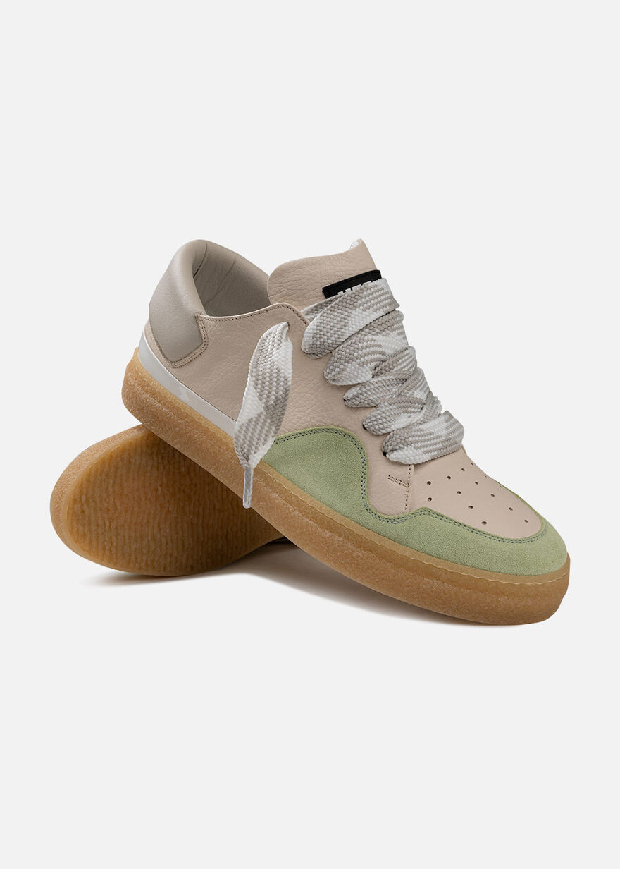 Dodgem - Tumbeled Leather / Suede, Crème, hi-res