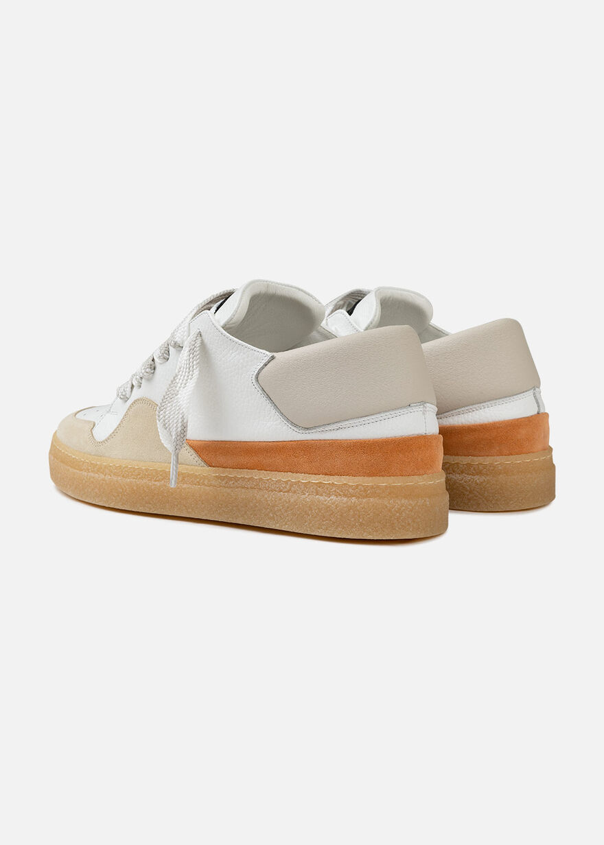 Dodgem - Tumbeled Leather / Suede, White/Red, hi-res