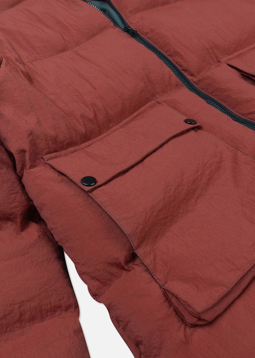 The Phoenix Longline Puffer, Dark brown, hi-res