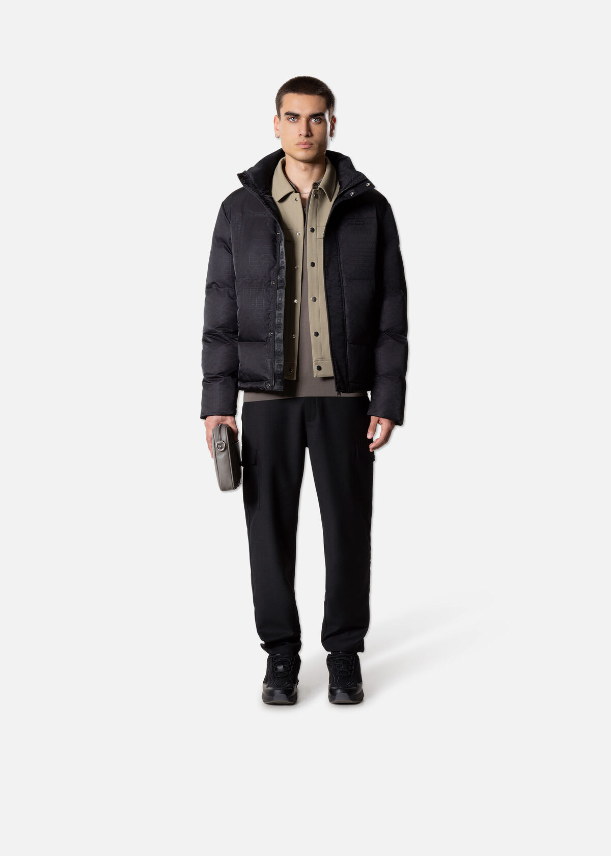 Printed Puffer, Black, hi-res