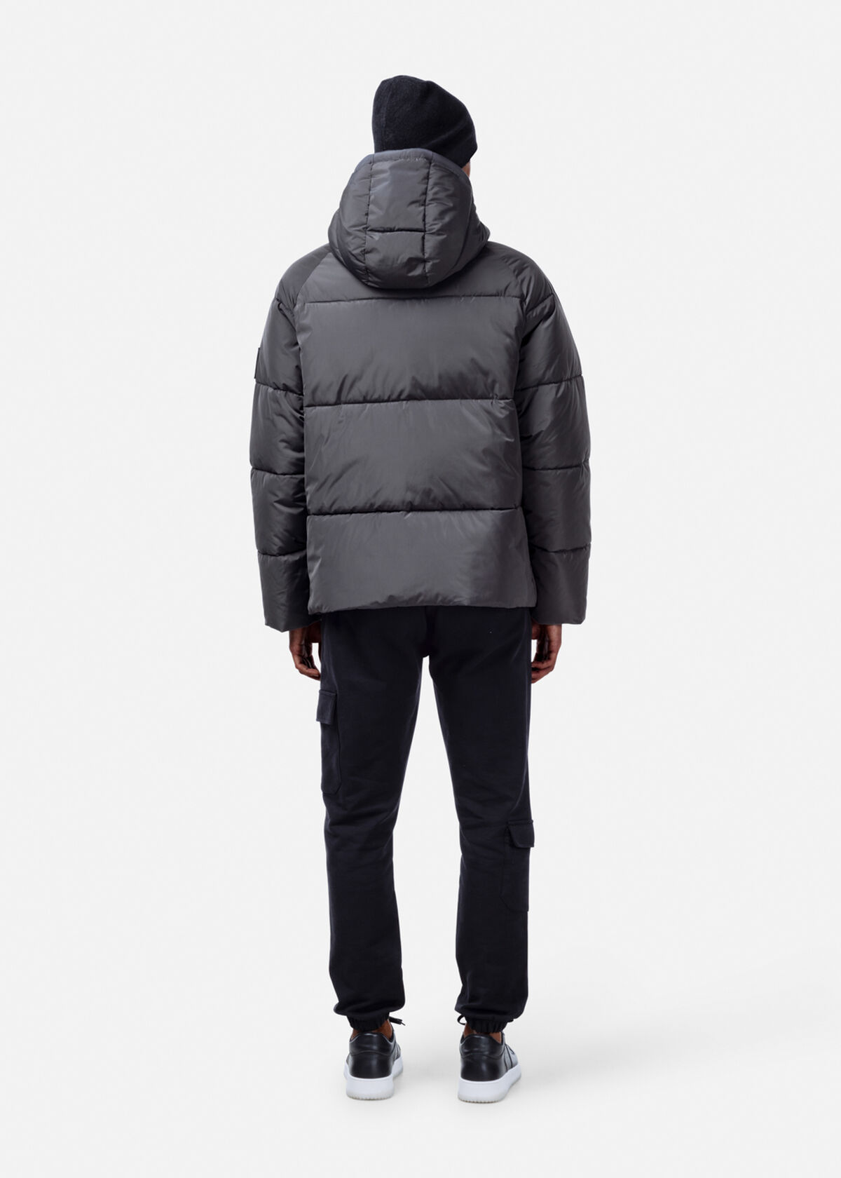 Short Down Jacket, Dark grey, hi-res