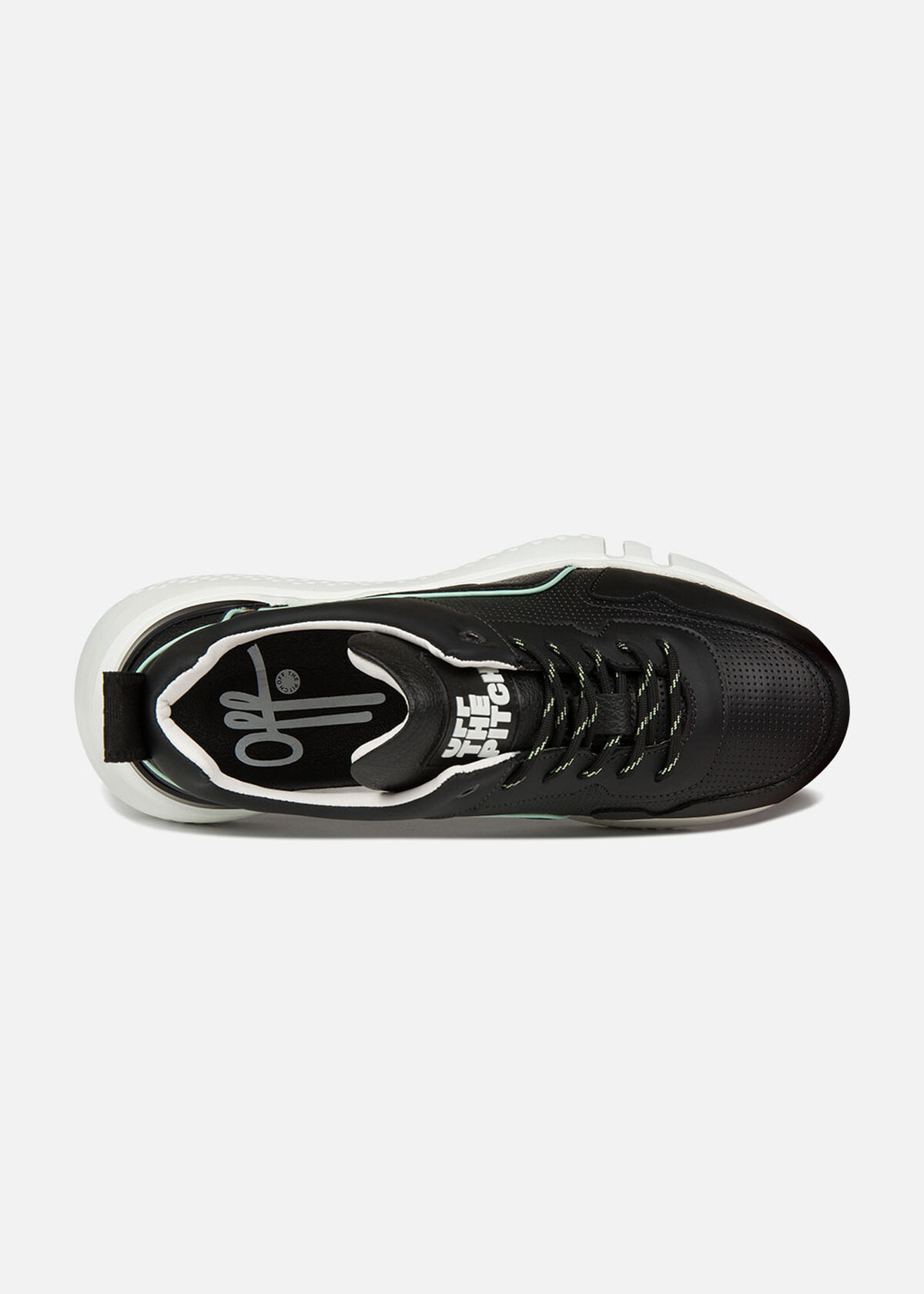 Treble Runner - White - Leather, Black, hi-res