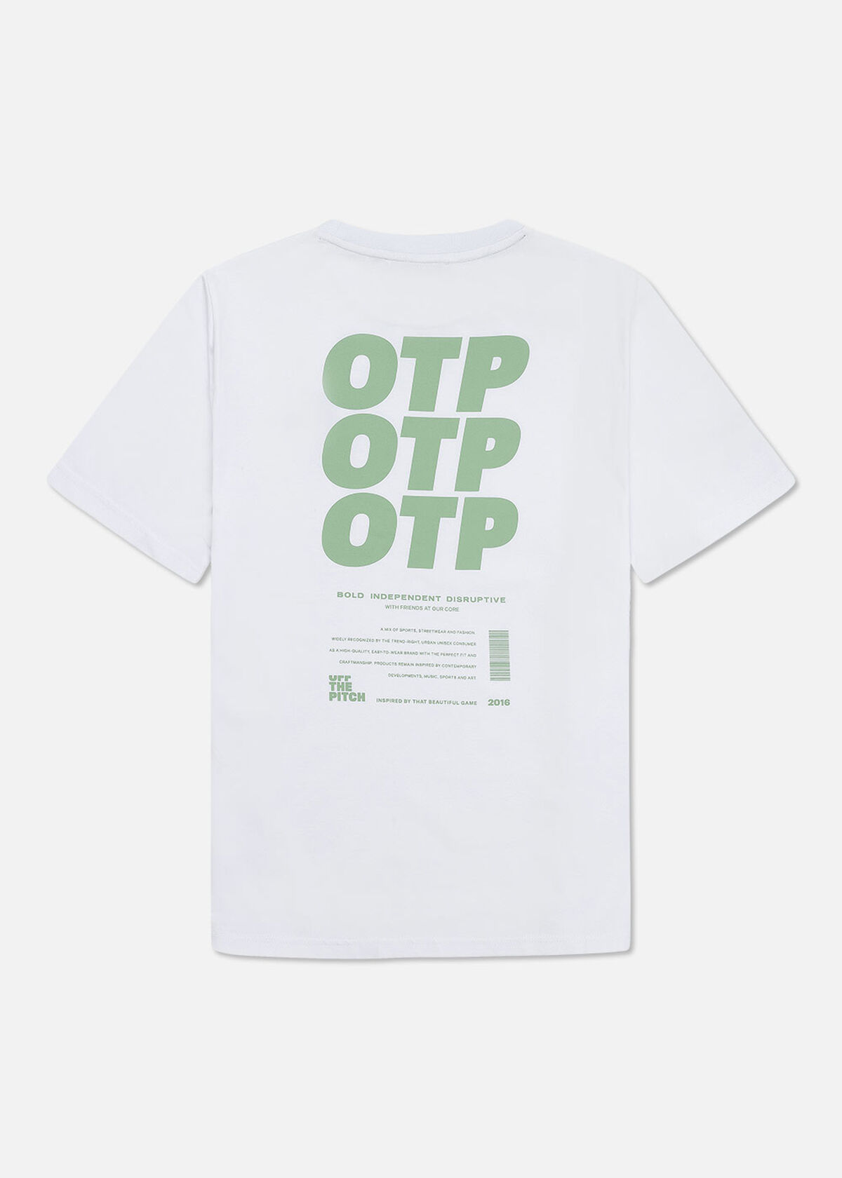 3.0 Regular Tee - 95% Cotton/5% Elastane, White/Green, hi-res
