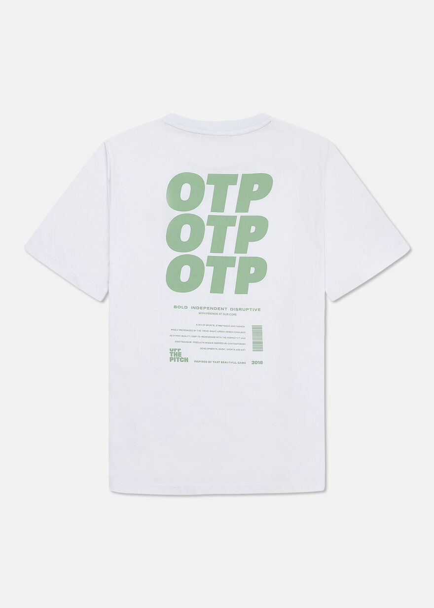 3.0 Regular Tee - 95% Cotton/5% Elastane, White/Green, hi-res