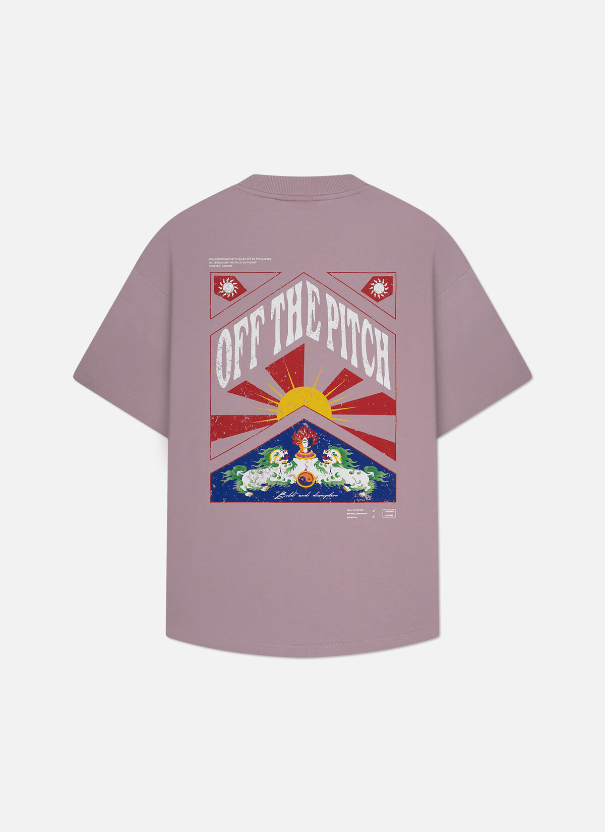 Season Oversized Tee, Red/White, hi-res
