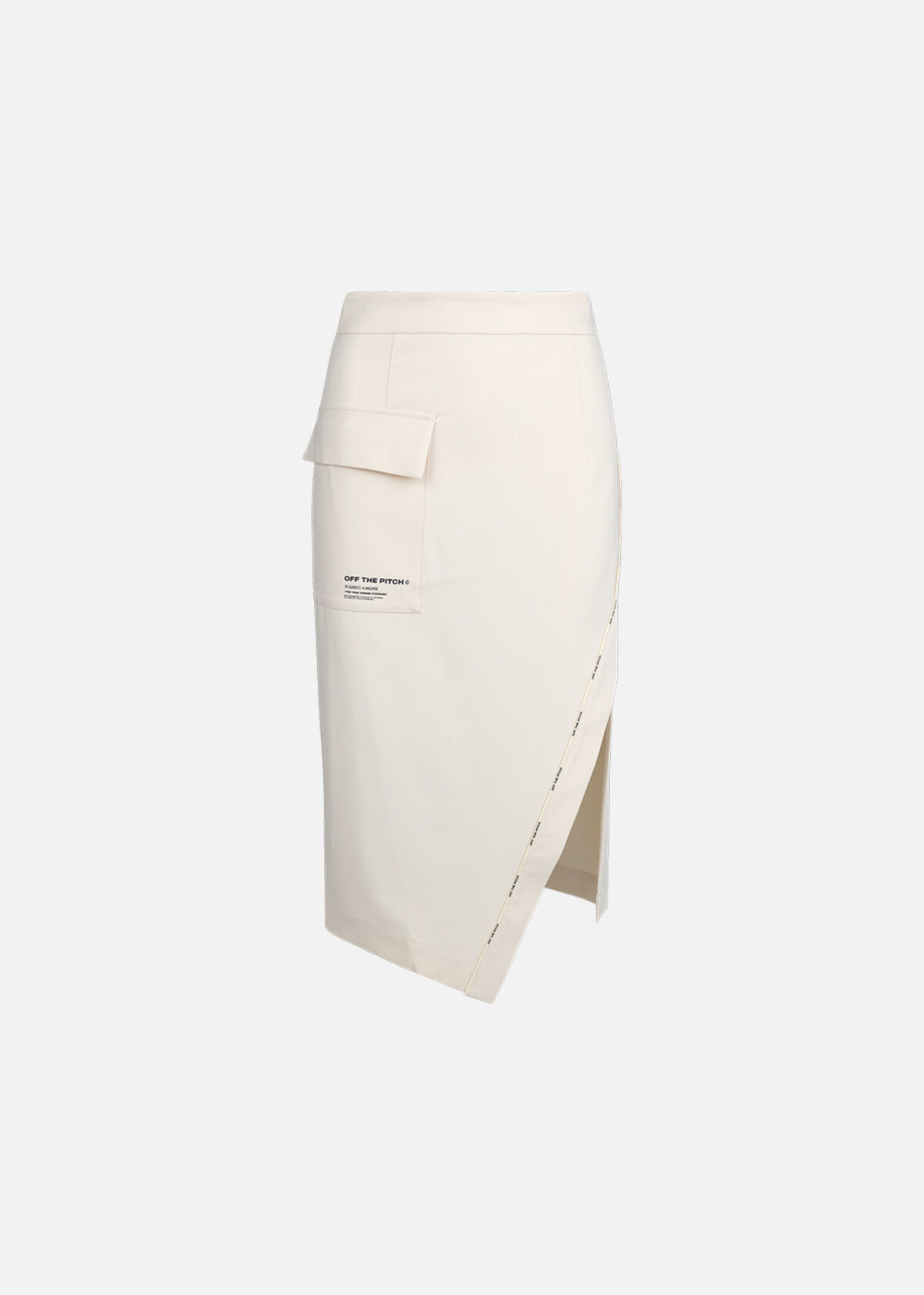 Asymmetric Smart Skirt, Off white, hi-res