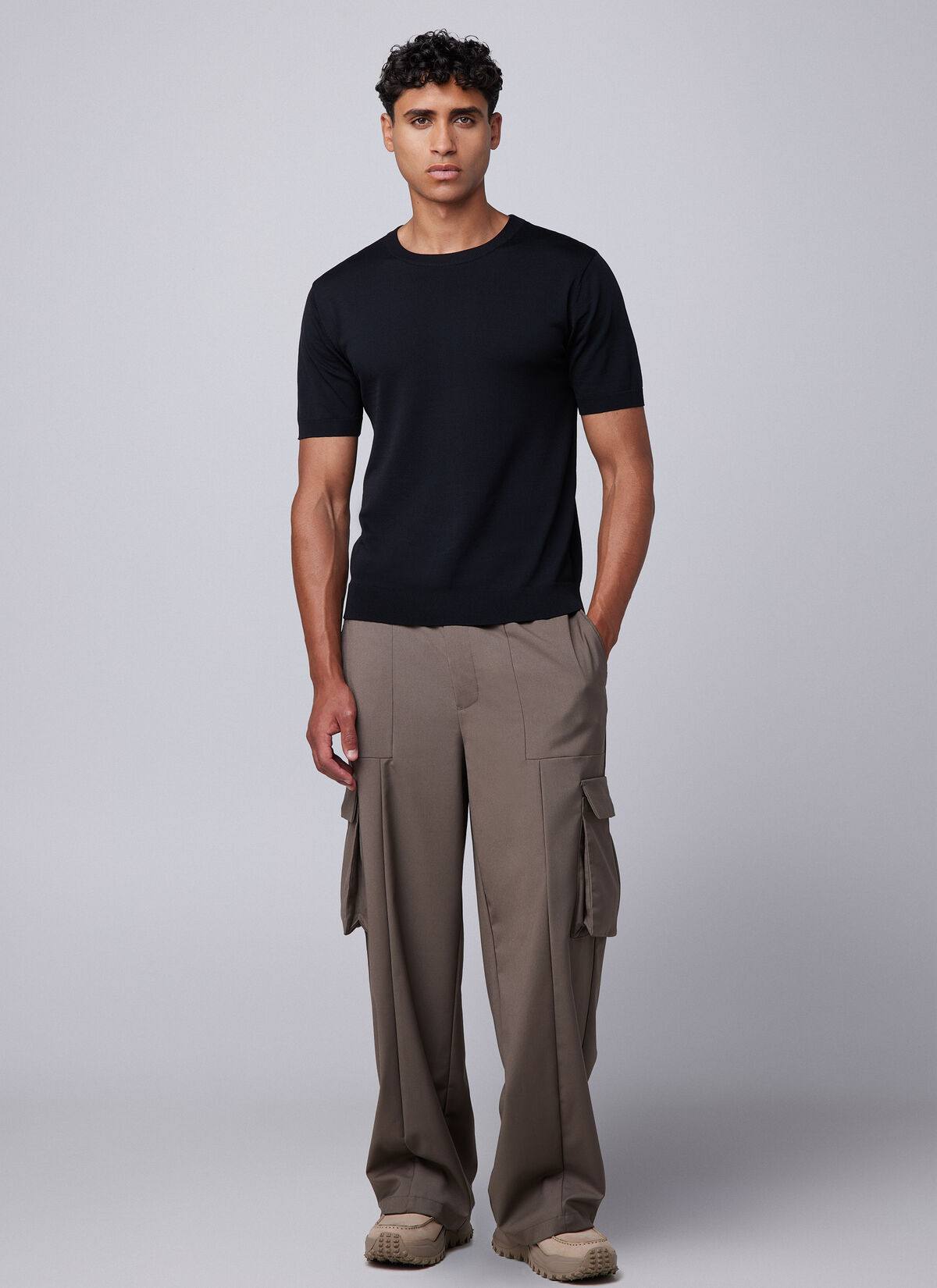 BLH Regular Knit Tee, Black, hi-res