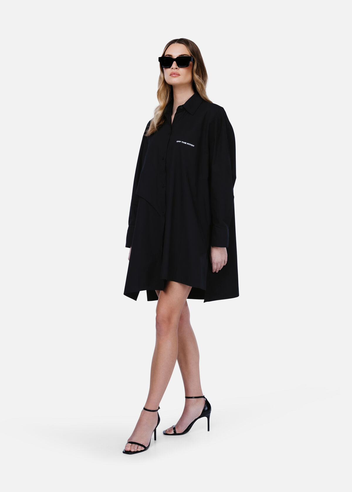 Deconstructive Oversized Shirt, Black, hi-res