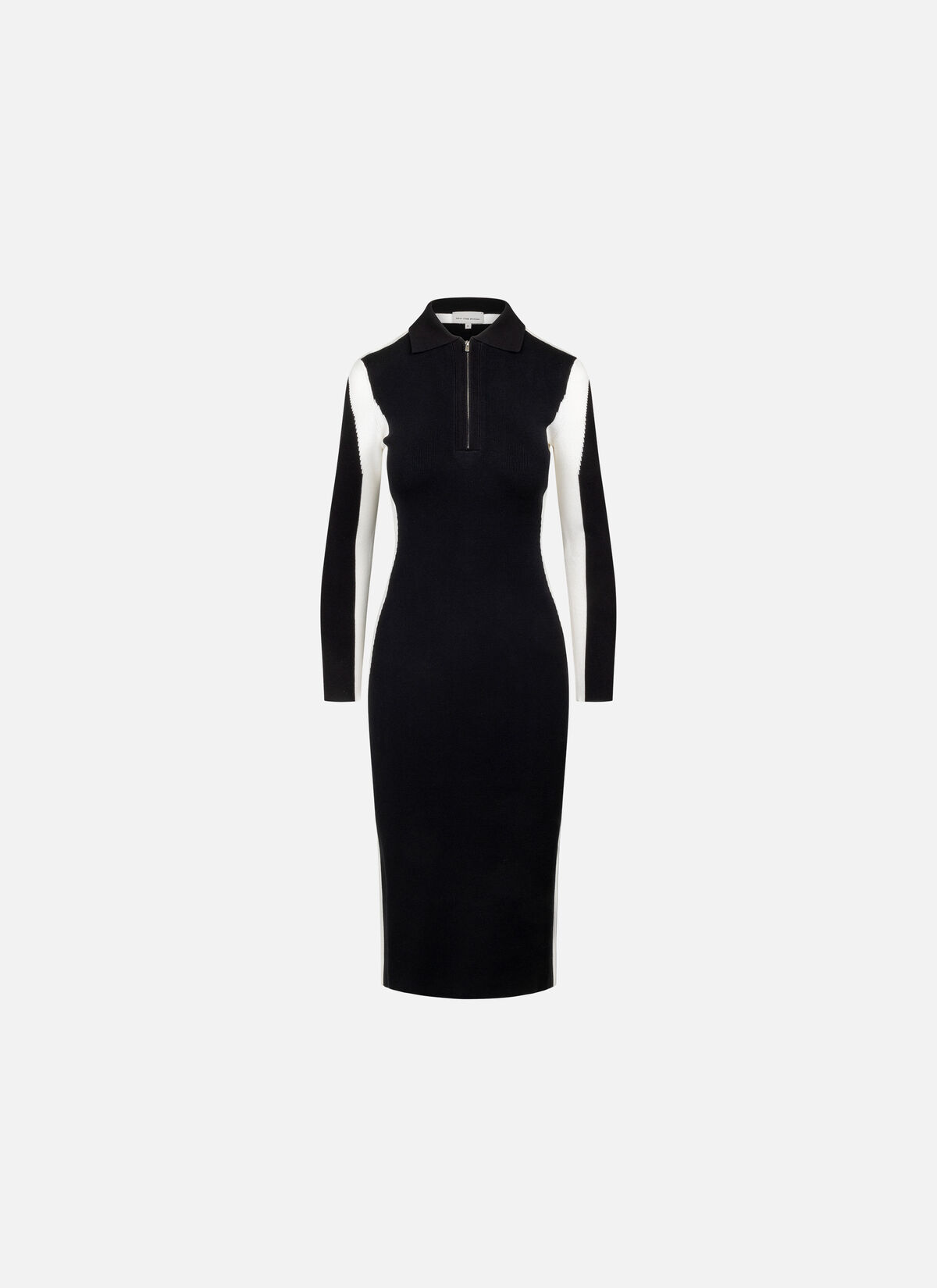 Knitted Bodycon Dress, Black, hi-res