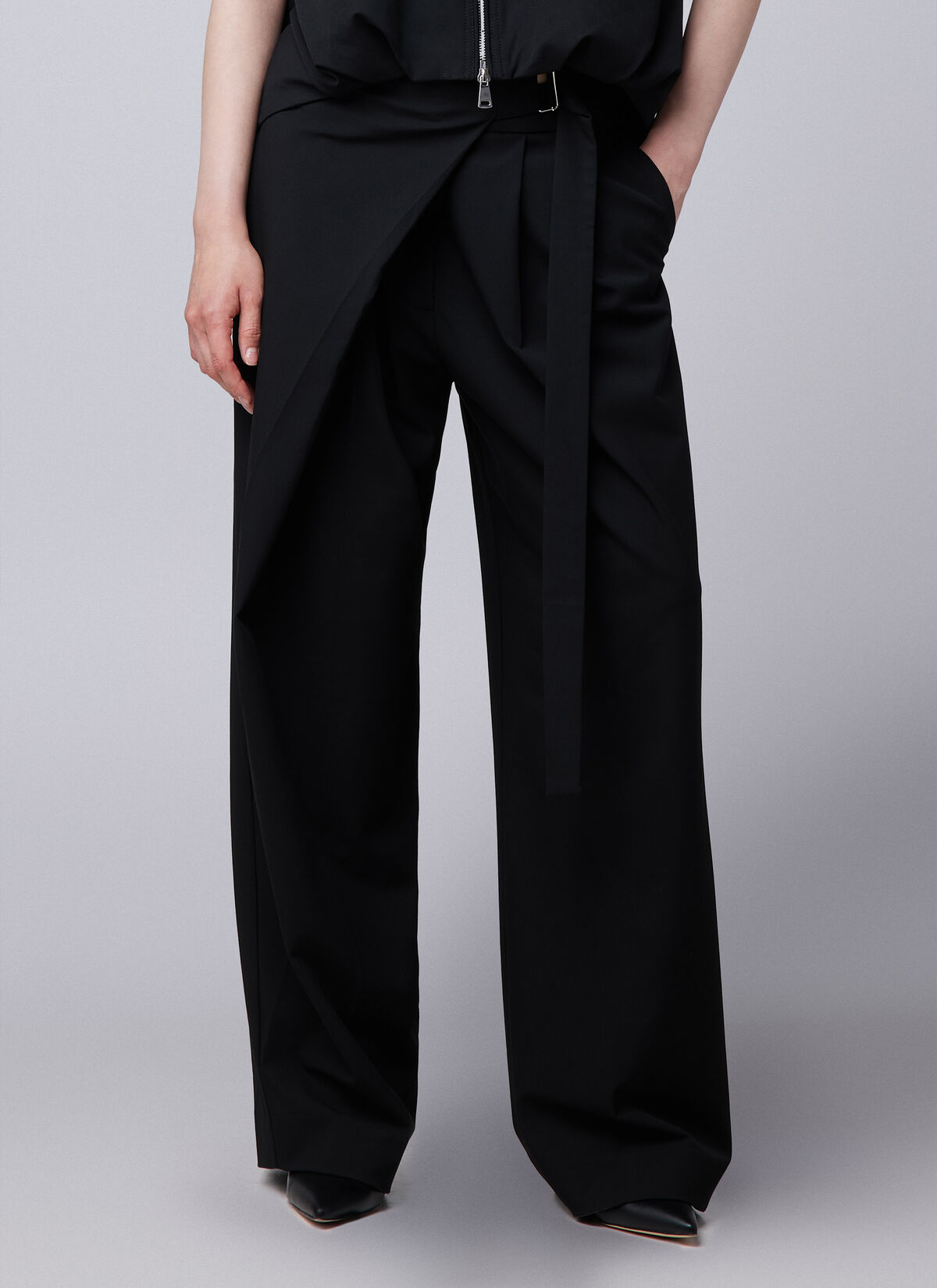 Folded Xan Pants, Black, hi-res