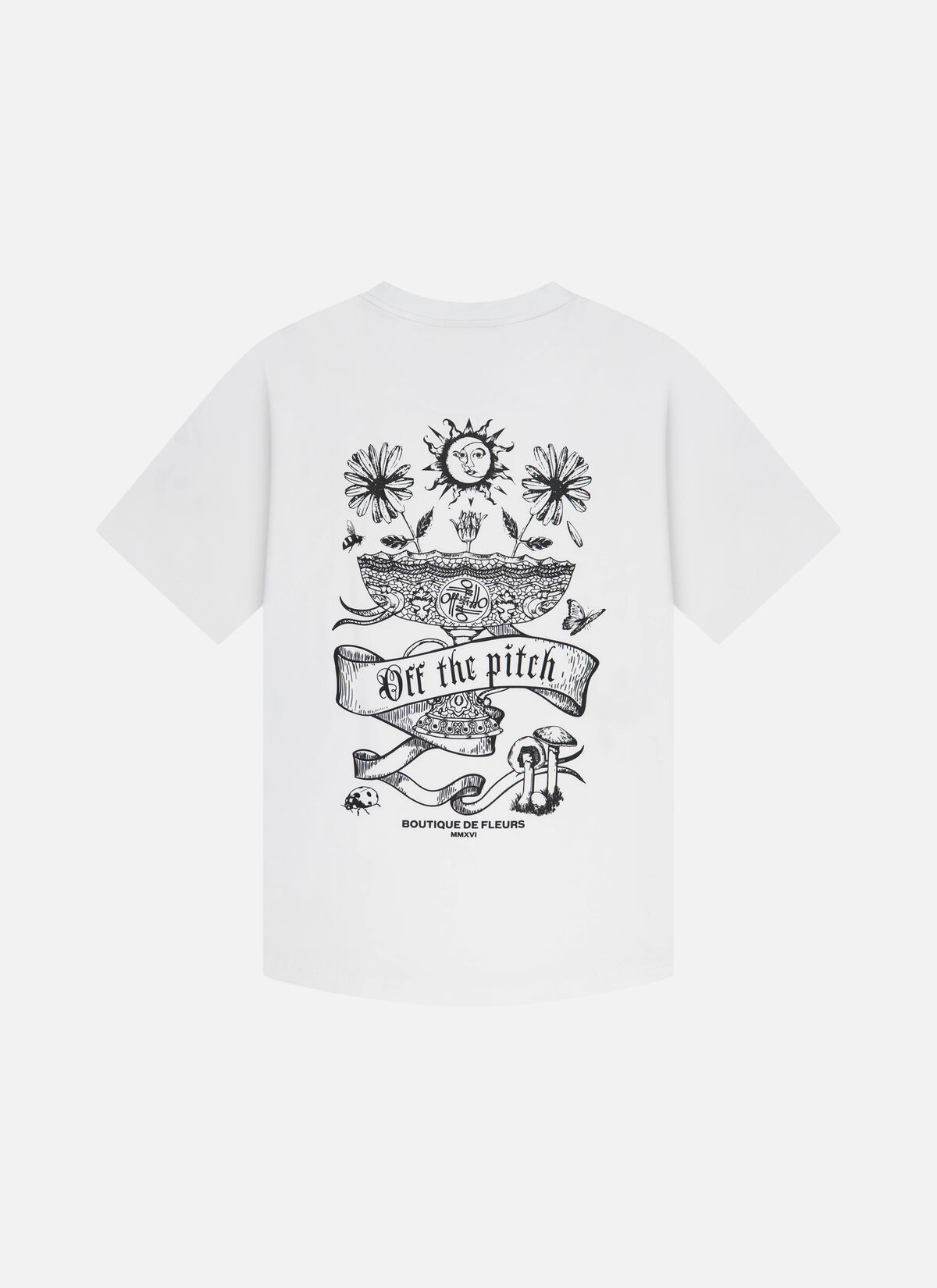 Botanic Slim Fit Tee, White, hi-res