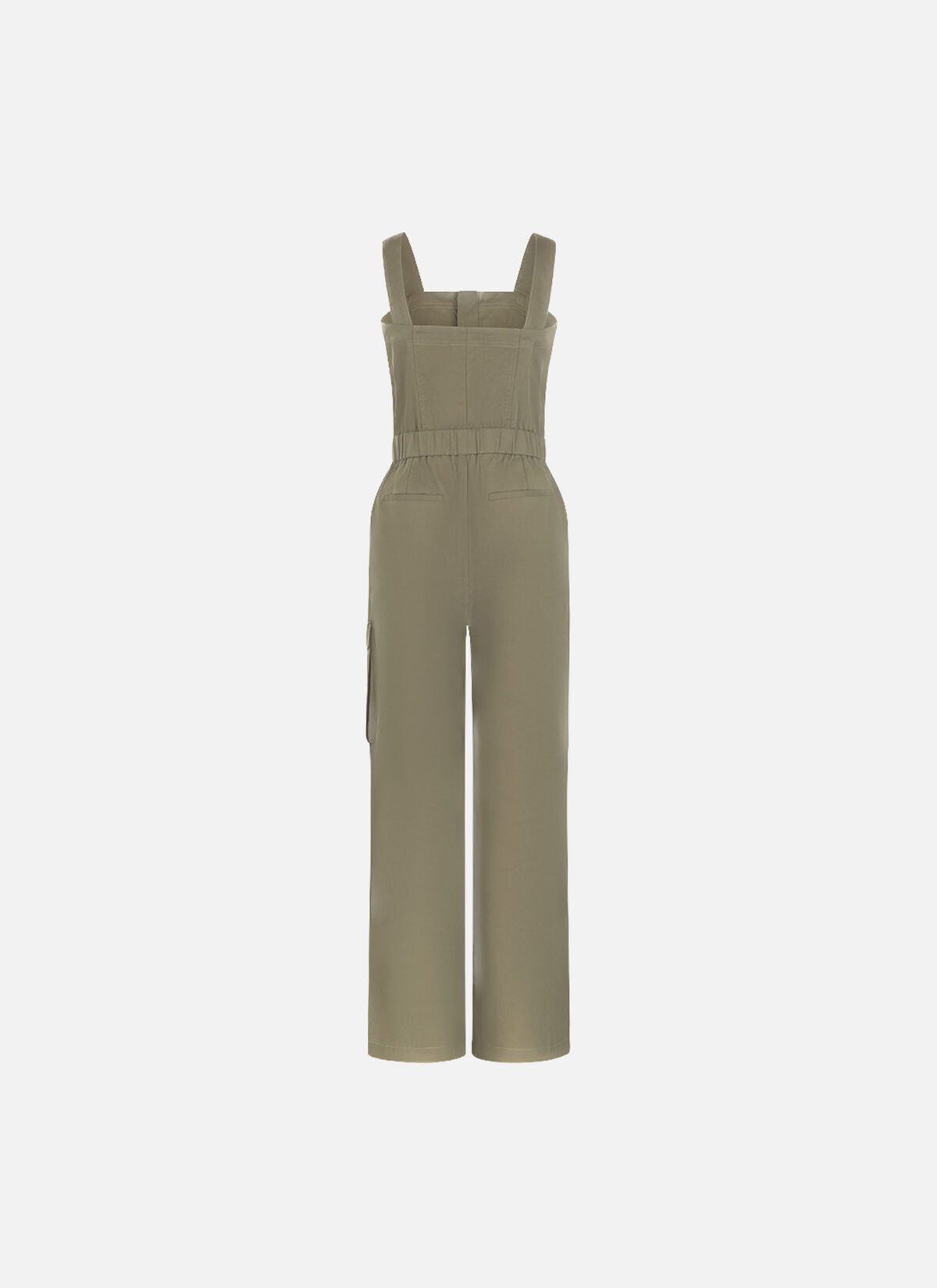 Tailored Straps Jumpsuit, Dark green, hi-res