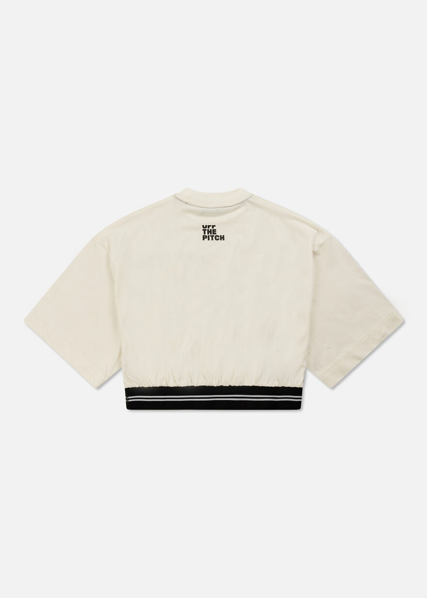 Cropped Tee Women - 95% Cotton / 5% Elastane, Off white, hi-res
