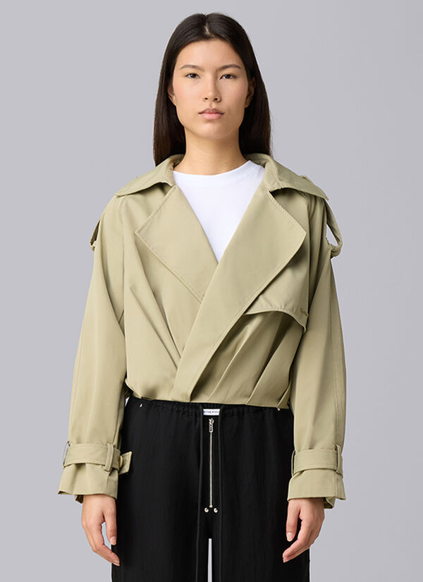 Pleated Trench Jacket
