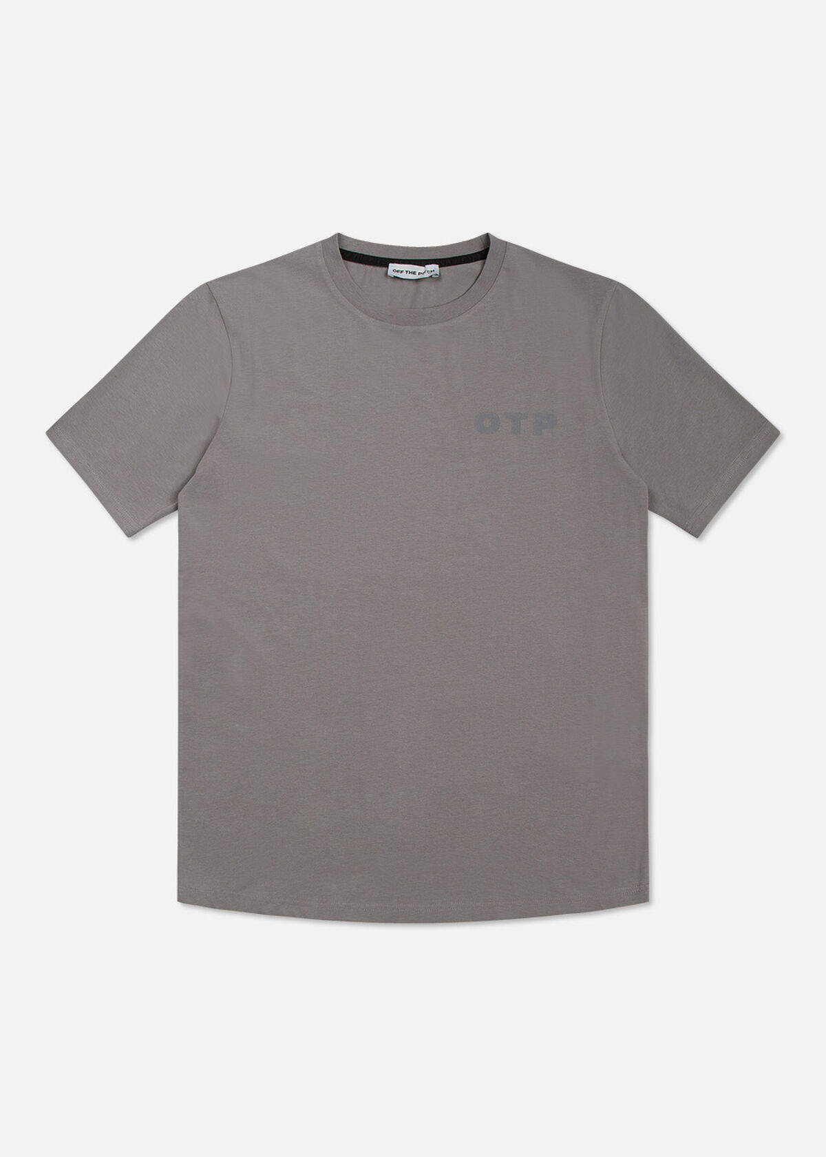 Outline Off Slimfit tee- 95% Cotton 5% Elastane- L, Grey, hi-res