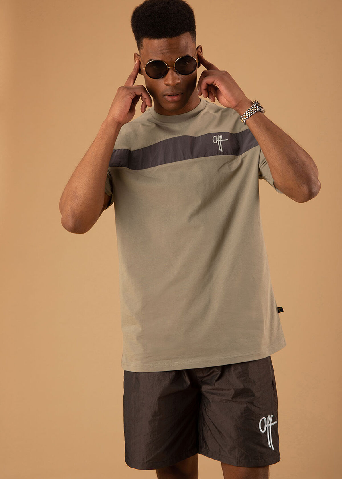 The Comet Regular Tee - Light Grey - 100% Cotton, Green, hi-res