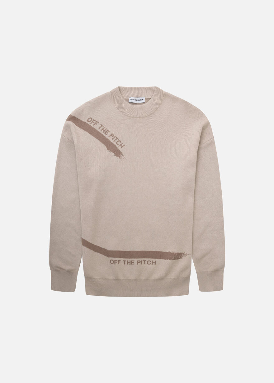 Direction Jacquard Knit jumper, Sand, hi-res