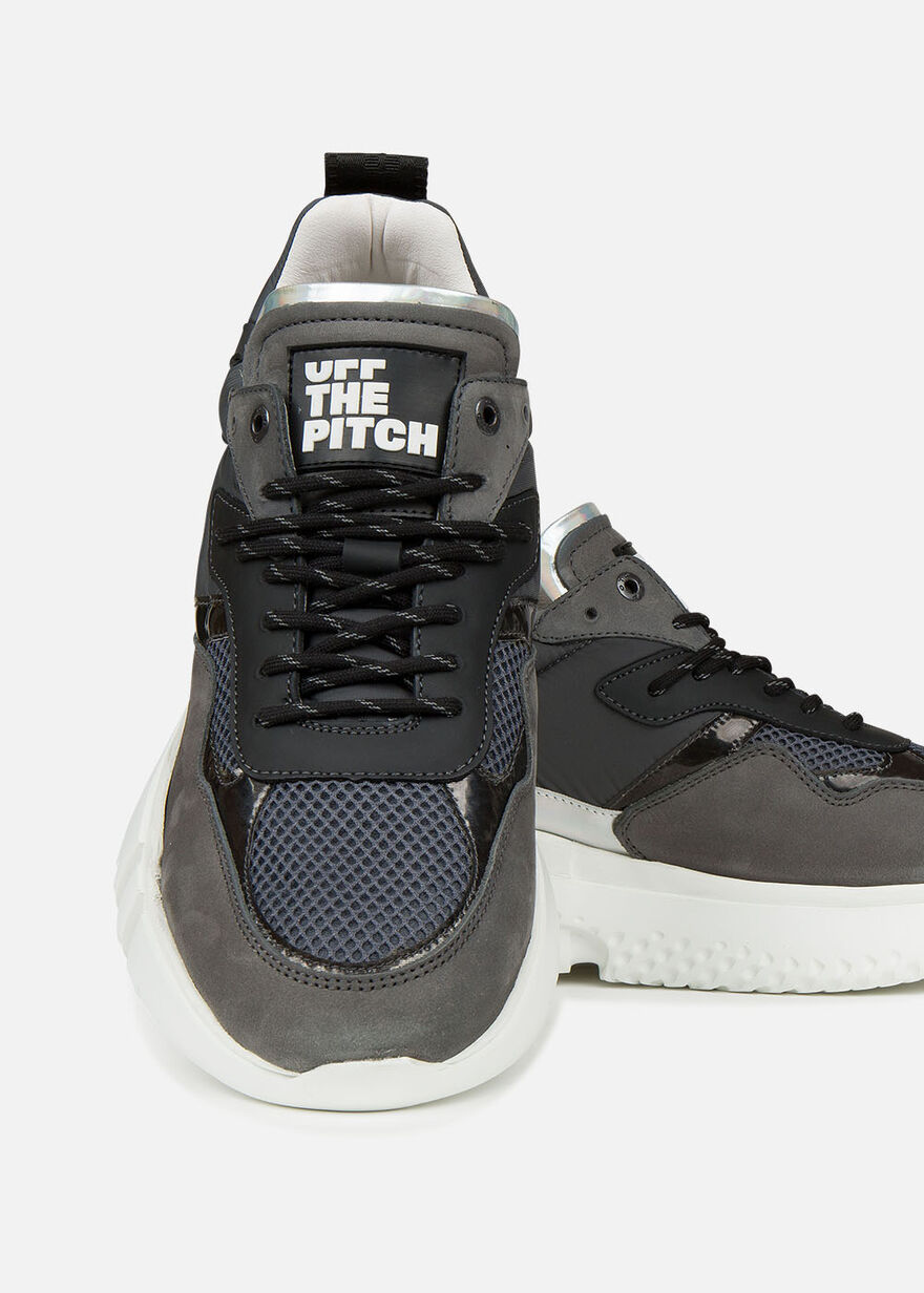 Crunch Runner 2.0 - Grey - Leather/Nylon/Mesh, Grey, hi-res
